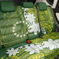 Cook Islands Maori Language Week Back Car Seat Cover Tiare Maori Kuki Airani Green Pattern