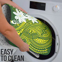 Cook Islands Maori Language Week Bathroom Set Tiare Maori Kuki Airani Green Pattern