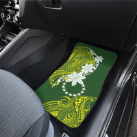 Cook Islands Maori Language Week Car Mats Tiare Maori Kuki Airani Green Pattern