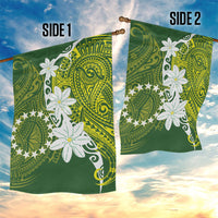 Cook Islands Maori Language Week Garden Flag Tiare Maori Kuki Airani Green Pattern