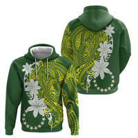 Cook Islands Maori Language Week Hoodie Tiare Maori Kuki Airani Green Pattern