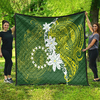 Cook Islands Maori Language Week Quilt Tiare Maori Kuki Airani Green Pattern
