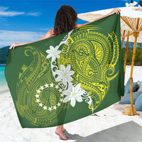 Cook Islands Maori Language Week Sarong Tiare Maori Kuki Airani Green Pattern