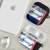 Personalised Cycling New Zealand AirPods Case Aotearoa Map Fern Maori Pattern