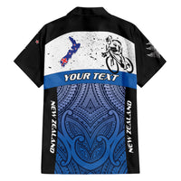 Personalised Cycling New Zealand Family Matching Puletasi and Hawaiian Shirt Aotearoa Map Fern Maori Pattern LT22 - Polynesian Pride