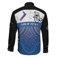Personalised Cycling New Zealand Family Matching Summer Maxi Dress and Hawaiian Shirt Aotearoa Map Fern Maori Pattern LT22 - Polynesian Pride