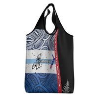 Personalised Cycling New Zealand Grocery Bag Aotearoa Map Fern Maori Pattern LT22 - Polynesian Pride