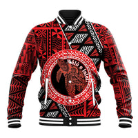 Personalised Tonga Language Week Baseball Jacket Heilala Turtle Malo E Lelei