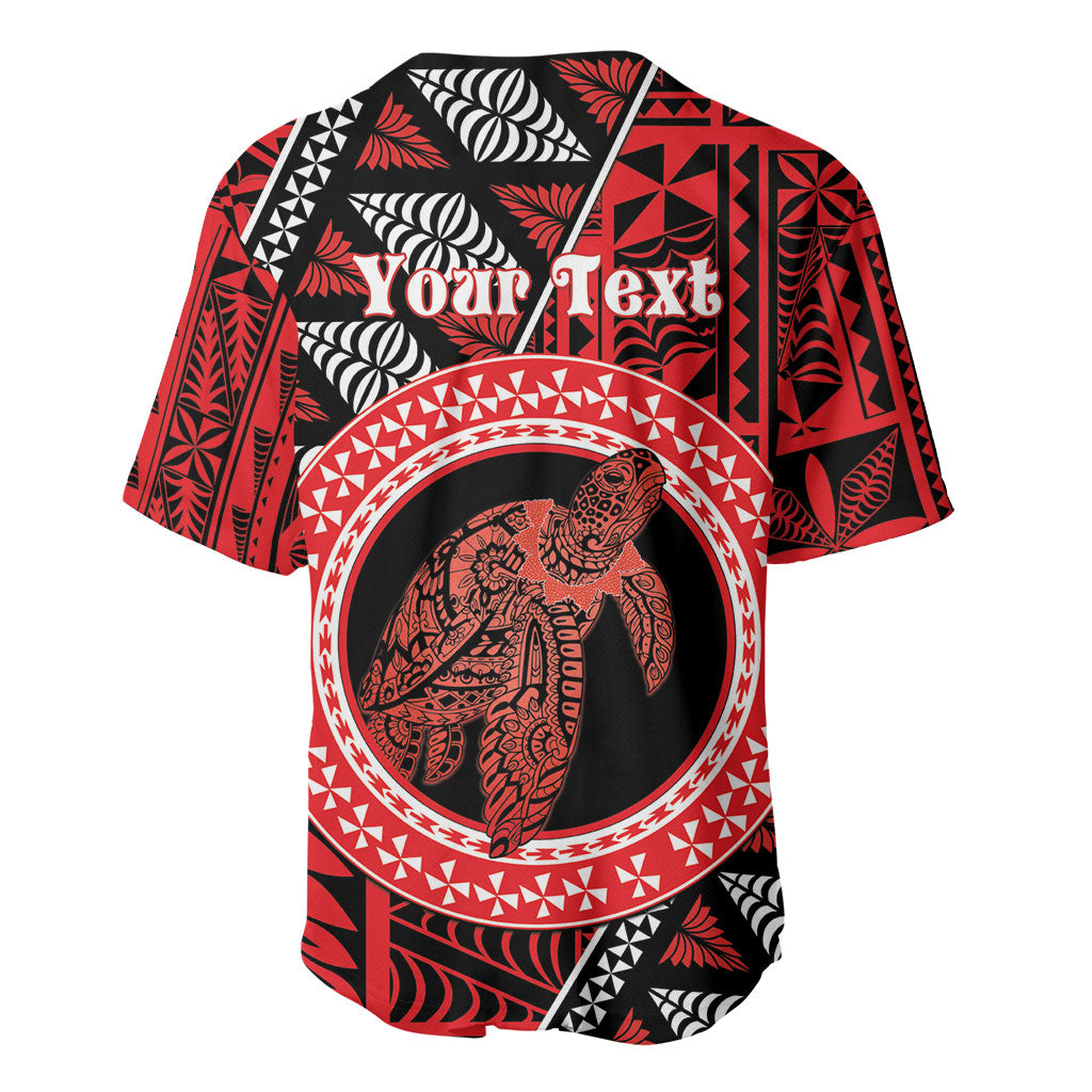 Personalised Tonga Language Week Baseball Jersey Heilala Turtle Malo E Lelei