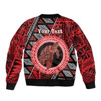 Personalised Tonga Language Week Bomber Jacket Heilala Turtle Malo E Lelei