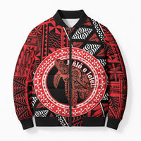 Personalised Tonga Language Week Bomber Puffer Jacket Heilala Turtle Malo E Lelei