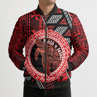 Personalised Tonga Language Week Bomber Puffer Jacket Heilala Turtle Malo E Lelei