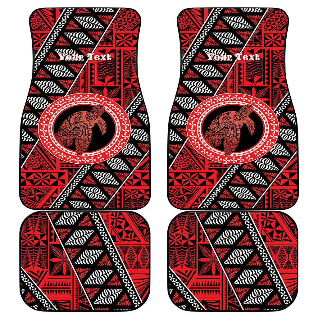 Personalised Tonga Language Week Car Mats Heilala Turtle Malo E Lelei