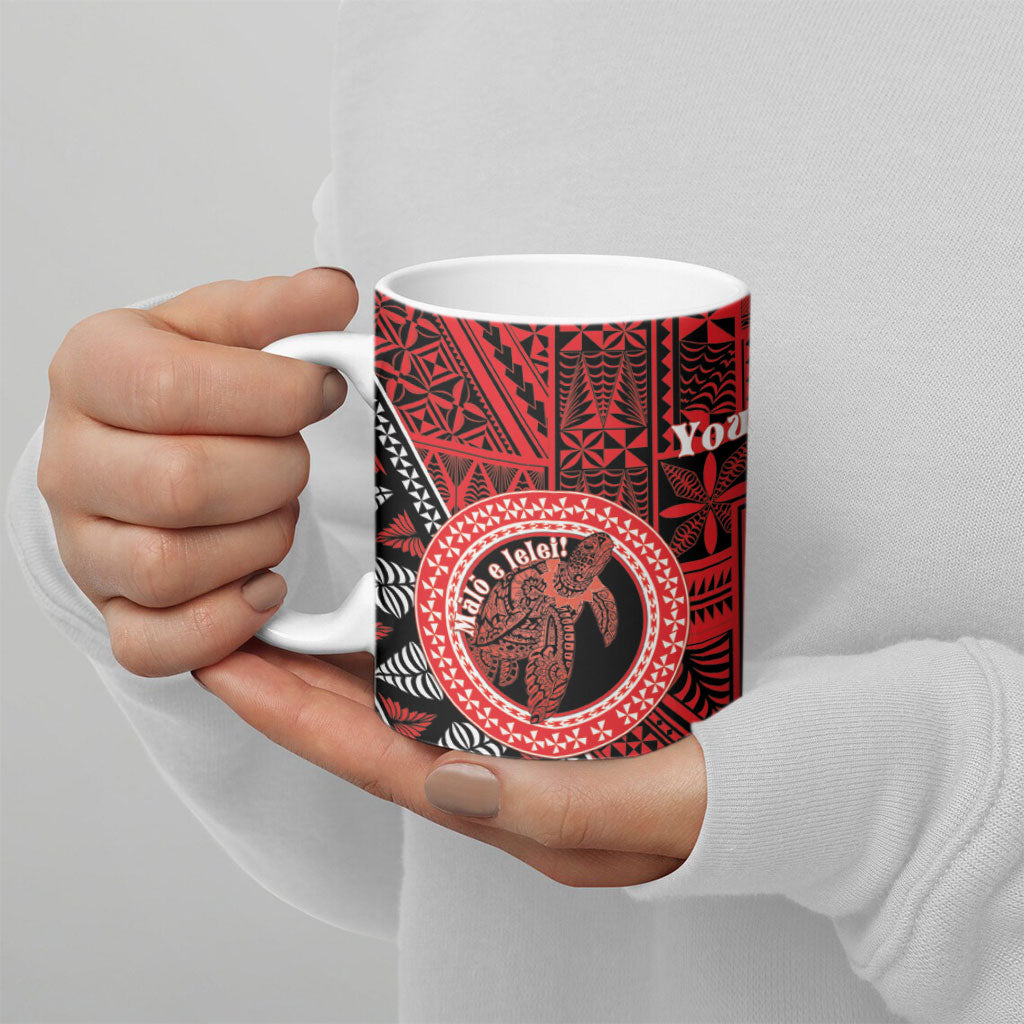 Personalised Tonga Language Week Ceramic Mug Heilala Turtle Malo E Lelei