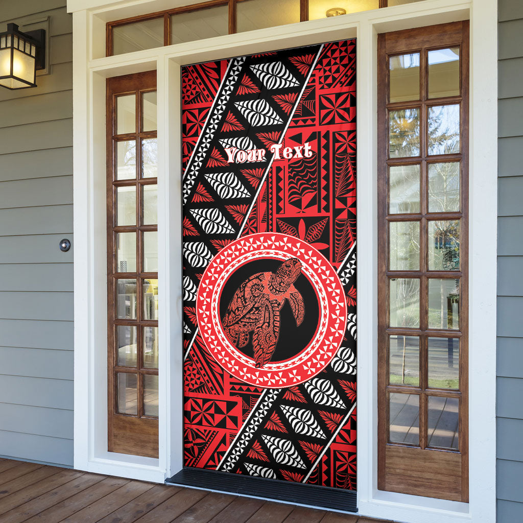 Personalised Tonga Language Week Door Cover Heilala Turtle Malo E Lelei