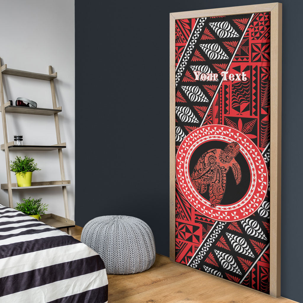 Personalised Tonga Language Week Door Cover Heilala Turtle Malo E Lelei