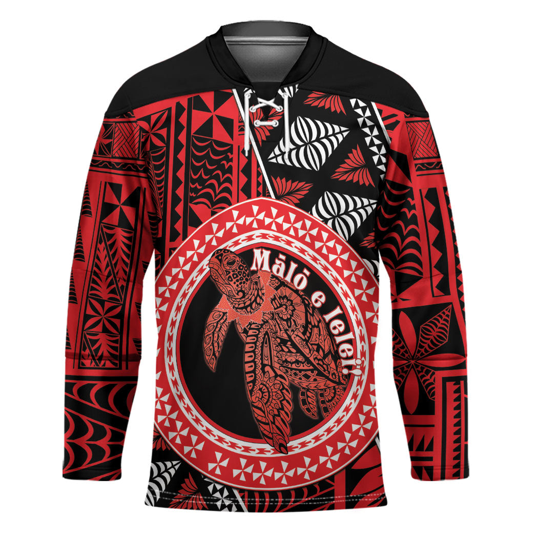 Personalised Tonga Language Week Hockey Jersey Heilala Turtle Malo E Lelei