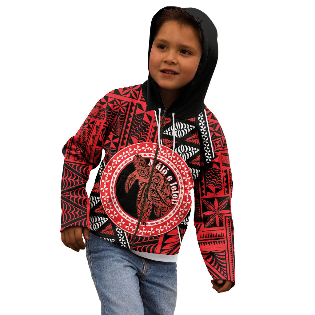 Personalised Tonga Language Week Kid Hoodie Heilala Turtle Malo E Lelei