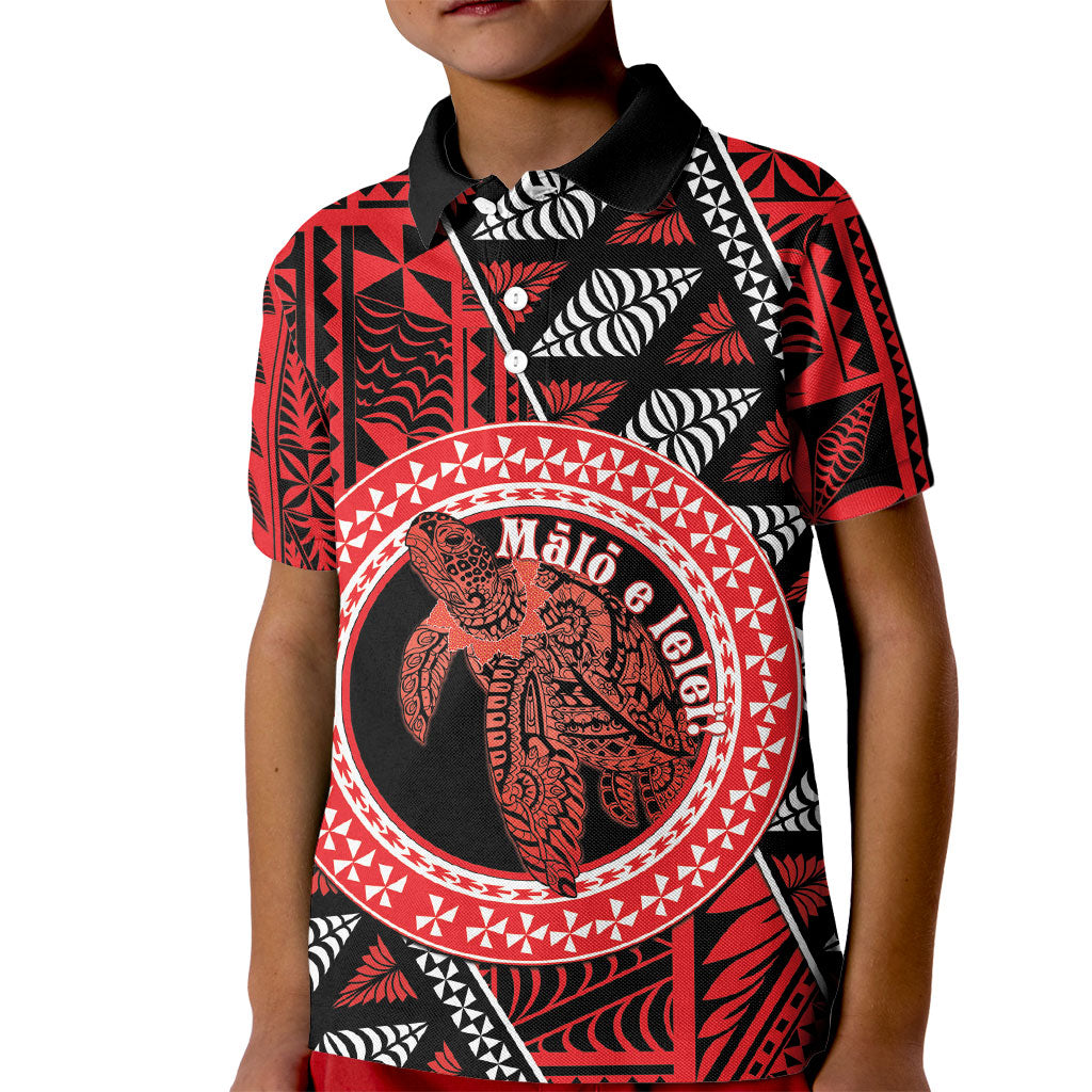 Personalised Tonga Language Week Kid Polo Shirt Heilala Turtle Malo E Lelei