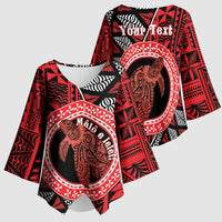 Personalised Tonga Language Week Kimono Sleeve Blouse Heilala Turtle Malo E Lelei