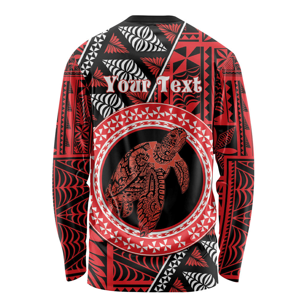 Personalised Tonga Language Week Long Sleeve Shirt Heilala Turtle Malo E Lelei