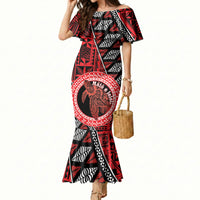 Personalised Tonga Language Week Mermaid Dress Heilala Turtle Malo E Lelei