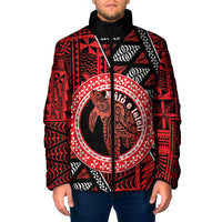 Personalised Tonga Language Week Padded Jacket Heilala Turtle Malo E Lelei