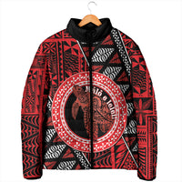 Personalised Tonga Language Week Padded Jacket Heilala Turtle Malo E Lelei