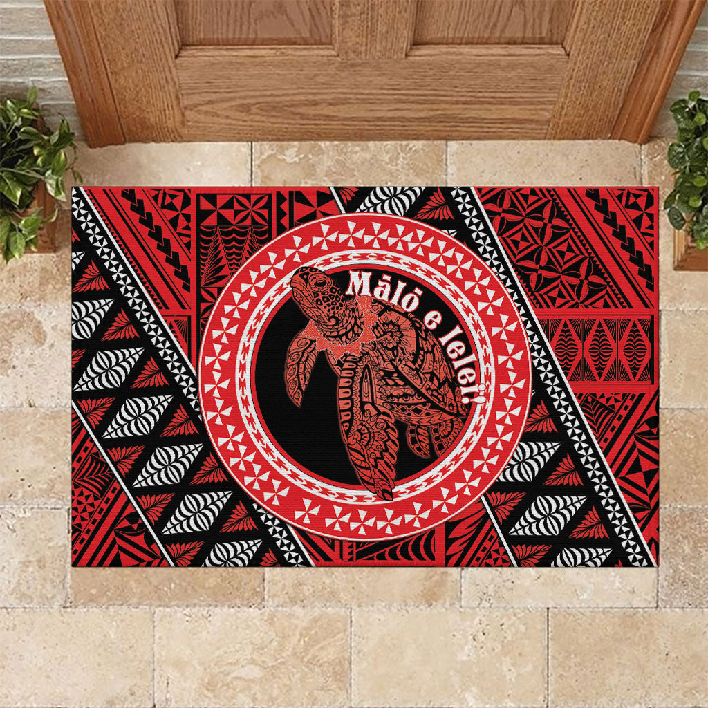Tonga Language Week Rubber Doormat Heilala Turtle Malo E Lelei