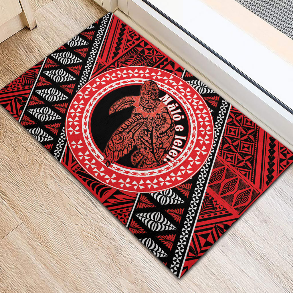 Tonga Language Week Rubber Doormat Heilala Turtle Malo E Lelei