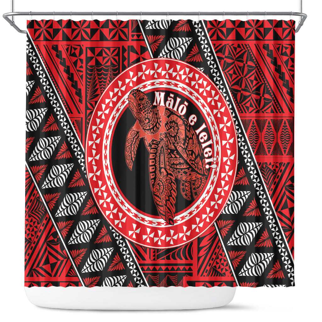 Tonga Language Week Shower Curtain Heilala Turtle Malo E Lelei