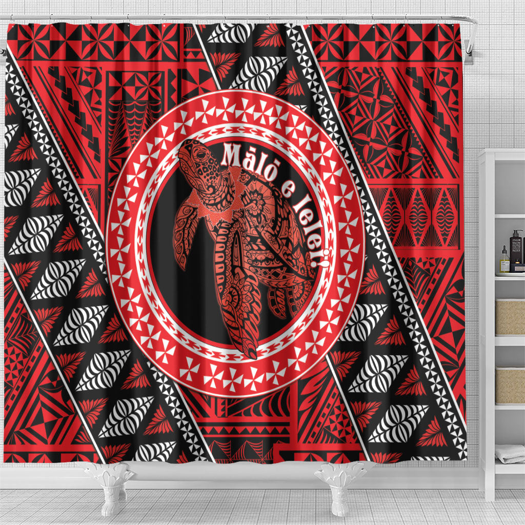 Tonga Language Week Shower Curtain Heilala Turtle Malo E Lelei