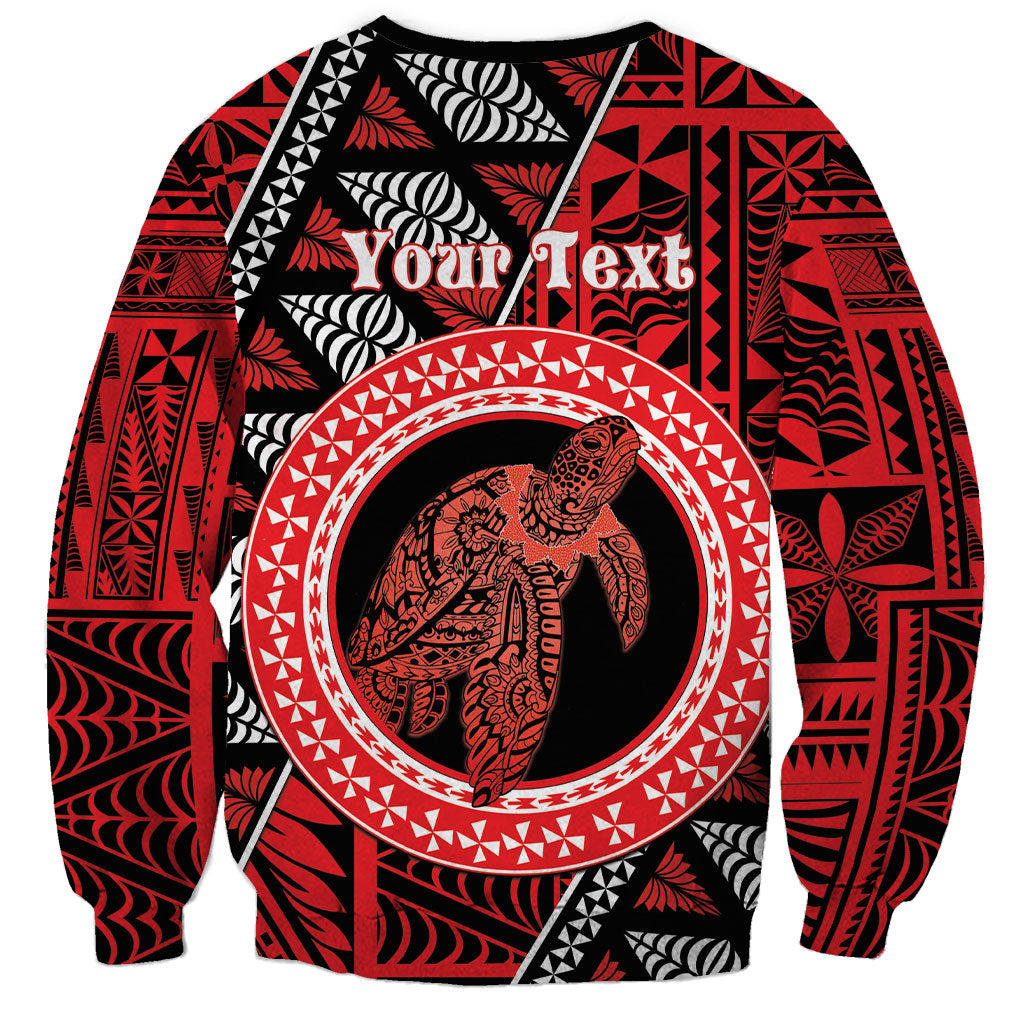 Personalised Tonga Language Week Sweatshirt Heilala Turtle Malo E Lelei
