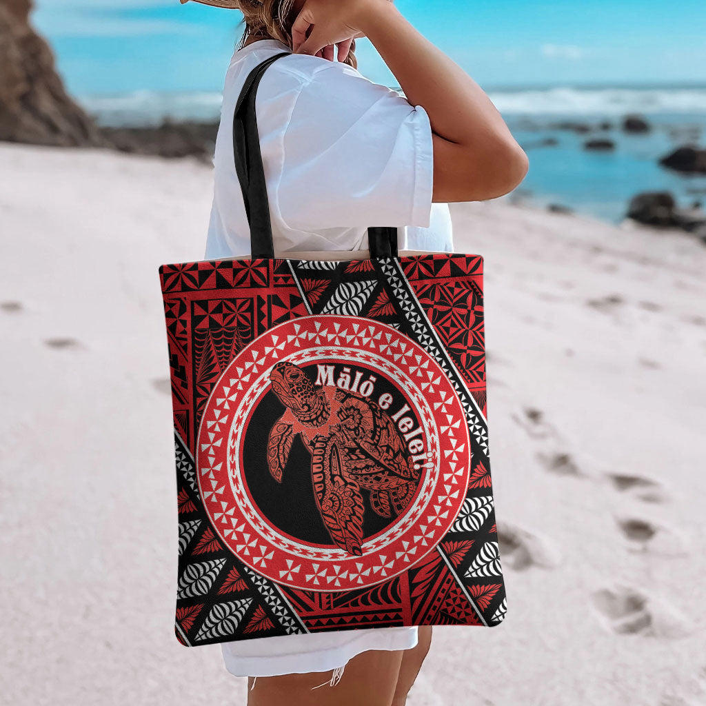 Tonga Language Week Tote Bag Heilala Turtle Malo E Lelei