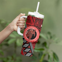 Personalised Tonga Language Week Tumbler With Handle Heilala Turtle Malo E Lelei