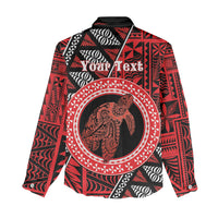 Personalised Tonga Language Week Women Casual Shirt Heilala Turtle Malo E Lelei