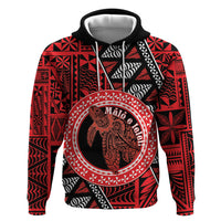 Personalised Tonga Language Week Zip Hoodie Heilala Turtle Malo E Lelei