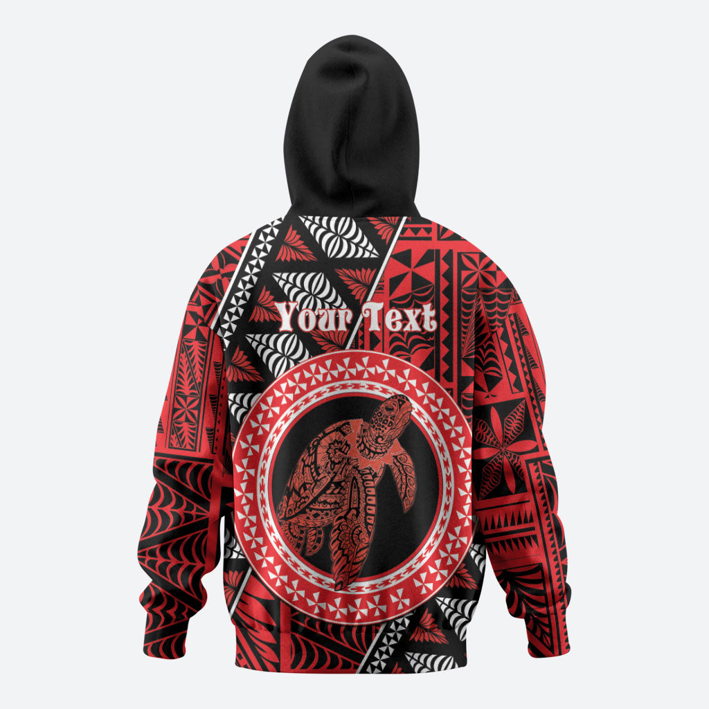 Personalised Tonga Language Week Zip Hoodie Heilala Turtle Malo E Lelei