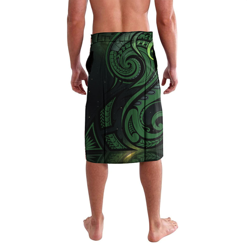 Kiwi New Zealand Personalised Lavalava Aotearoa Map Silver Fern Koru Pattern