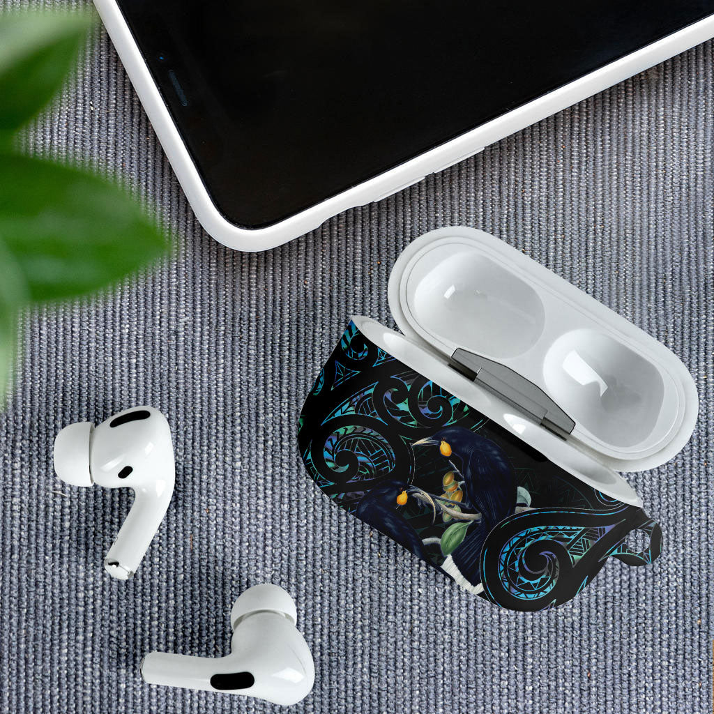 New Zealand Huia Bird AirPods Case Paua Shell Maori Pattern LT22 - Polynesian Pride