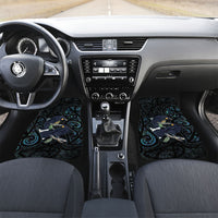 New Zealand Huia Bird Car Mats Paua Shell Maori Pattern