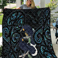 New Zealand Huia Bird Quilt Paua Shell Maori Pattern