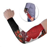Kiwi New Zealand Personalised Arm Sleeves NZ Map Pohutukawa Fern Maori Pattern