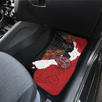 Kiwi New Zealand Personalised Car Mats NZ Map Pohutukawa Fern Maori Pattern