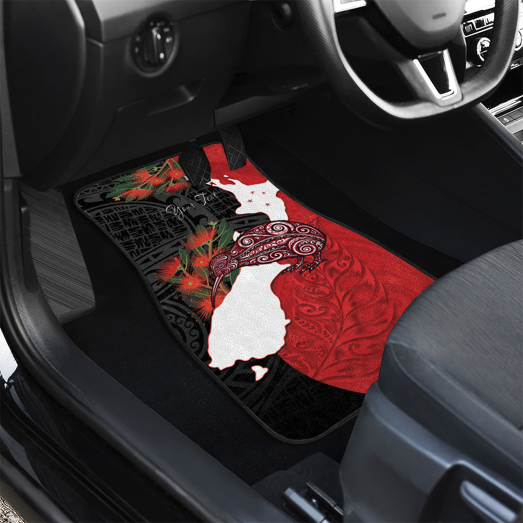 Kiwi New Zealand Personalised Car Mats NZ Map Pohutukawa Fern Maori Pattern