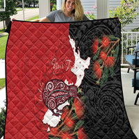 Kiwi New Zealand Personalised Quilt NZ Map Pohutukawa Fern Maori Pattern