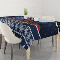 New Zealand Tui Bird Christmas Tablecloth Pohutukawa Xmas Tree Meri Kirihimete
