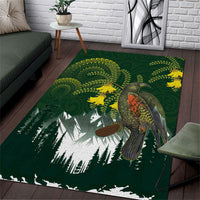 Kea Bird Kowhai New Zealand Area Rug Mountain Landscape Maori Art