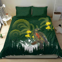 Kea Bird Kowhai New Zealand Bedding Set Mountain Landscape Maori Art