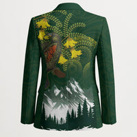 Kea Bird Kowhai New Zealand Blazer Mountain Landscape Maori Art